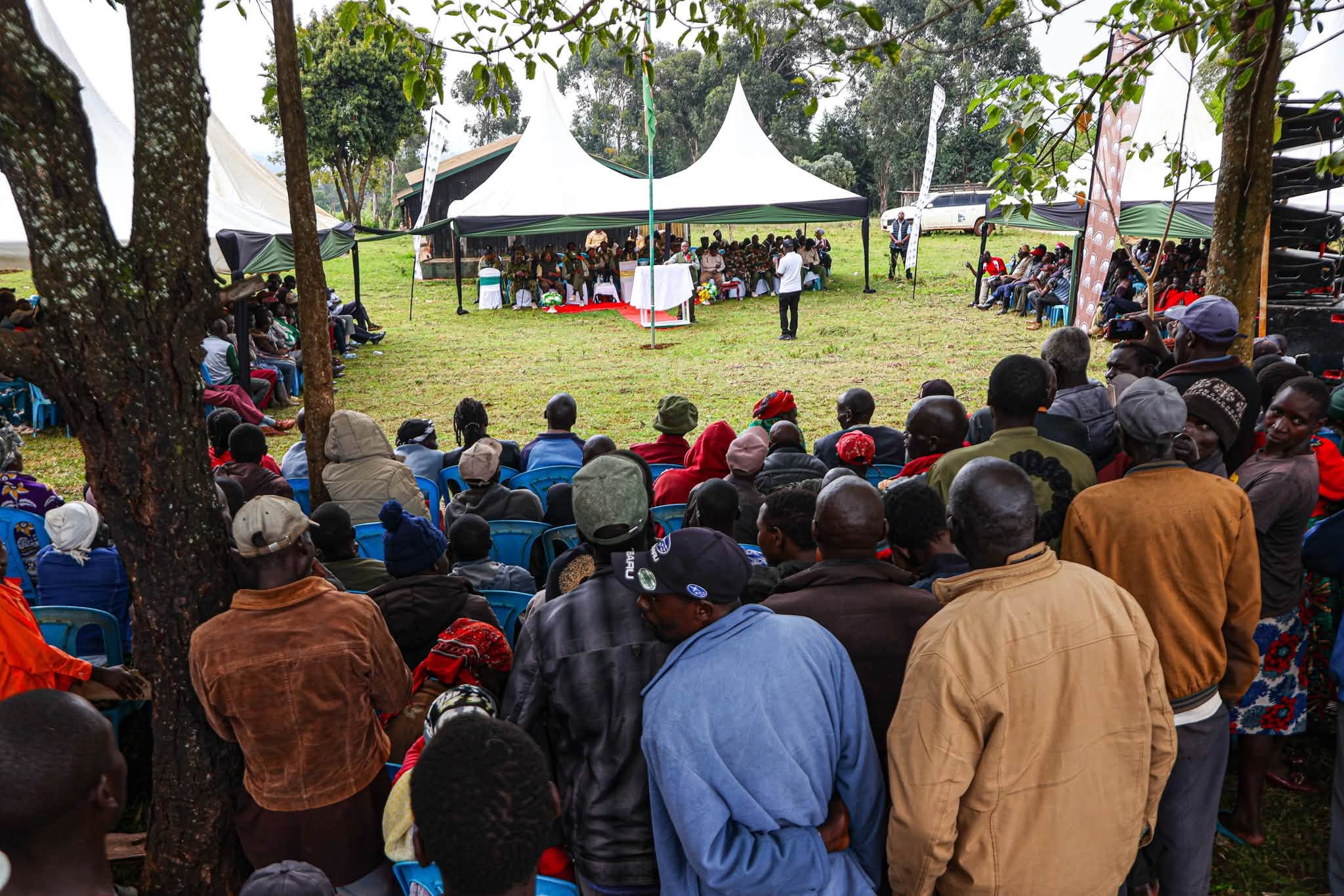 Residents gathered beneath the canopy of the Mt Elgon ecosystem to welcome a high level government delegation led by the Cabinet Secretary