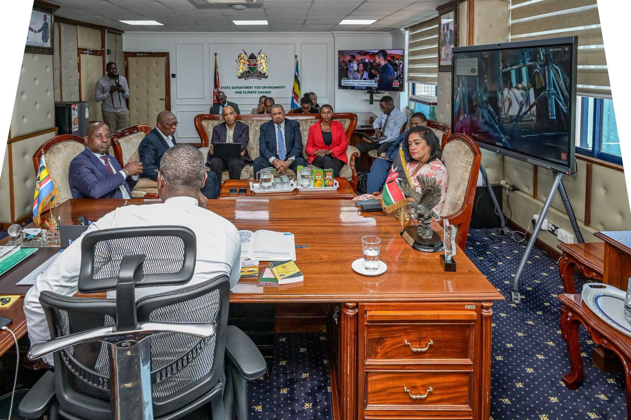  The Pan-African Parliament (PAP) Committee on Rural Economy, Agriculture, Environment, and Natural Resources pay a courtesy call to Kenya's Environment Principal Secretary