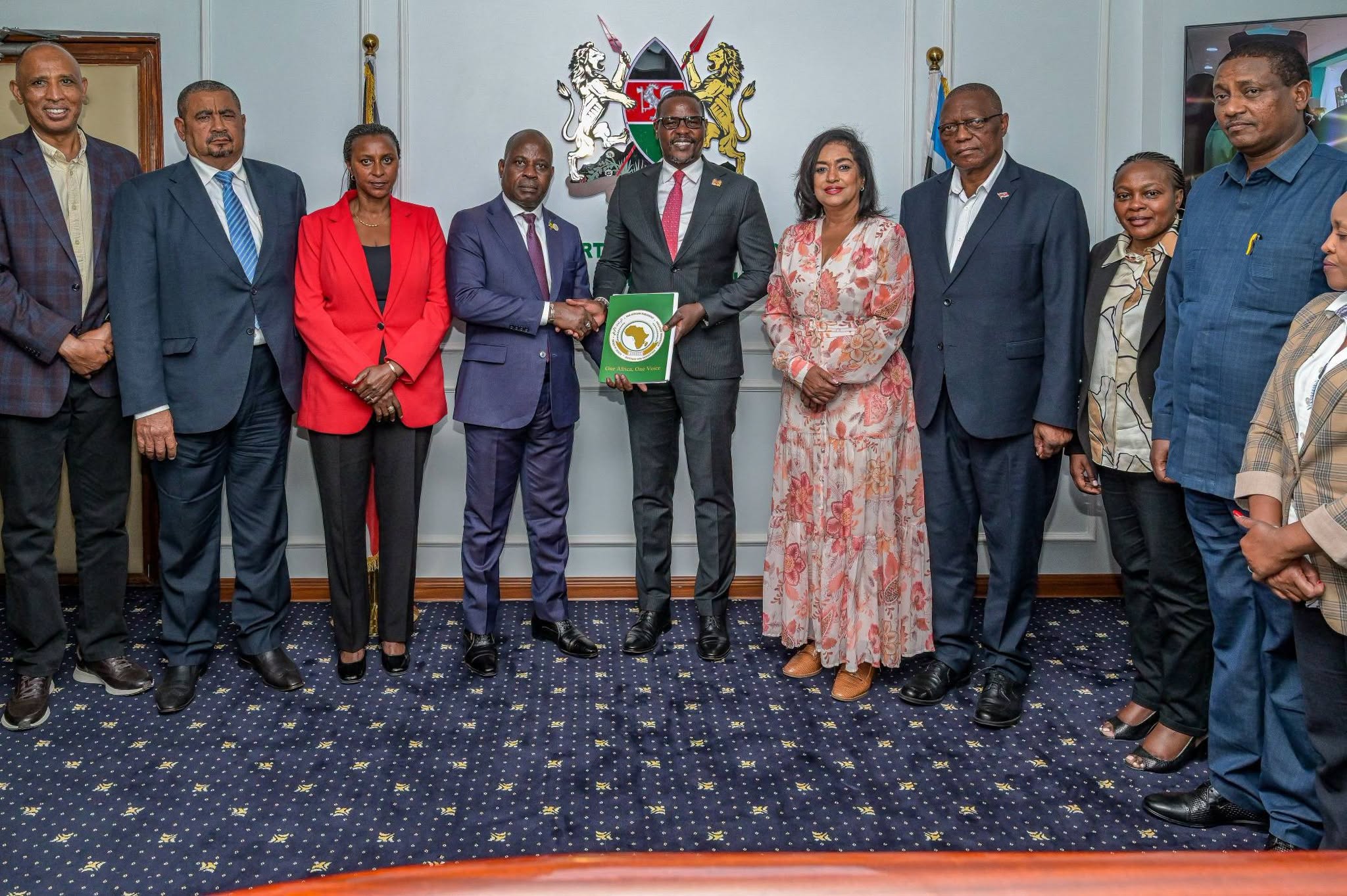  The Pan-African Parliament (PAP) Committee on Rural Economy, Agriculture, Environment, and Natural Resources pay a courtesy call to Kenya's Environment Principal Secretary