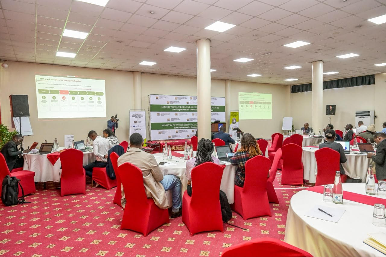 Stakeholders and industry leaders gather at a Nairobi hotel for the validation workshop of the National Circular Economy Strategy and Implementation Plan (CESIP) 2027–2032.