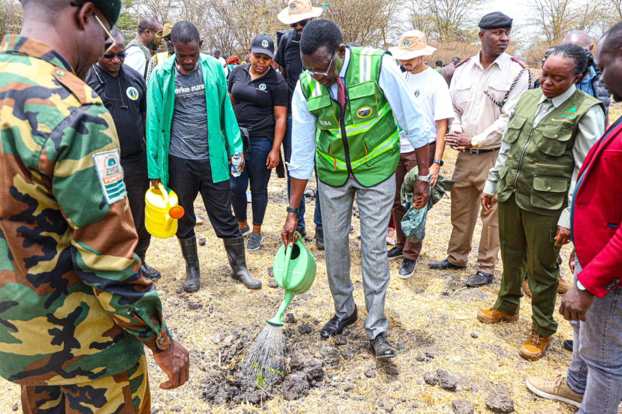 Cabinet Secretaries Deborah Barasa (Environment) and Davis Chirchir (Roads) lead greening highway event ahead of Mazingira Day 