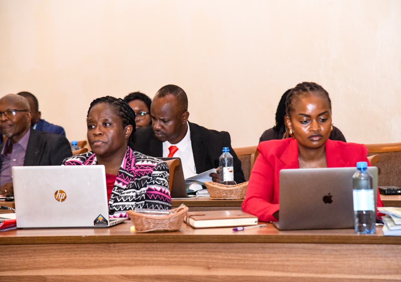 Dr. Nyatichi Omambia and Ms. Linah Meeme during the presentation of Draft Environmental Regulations for Parliamentary Scrutiny
