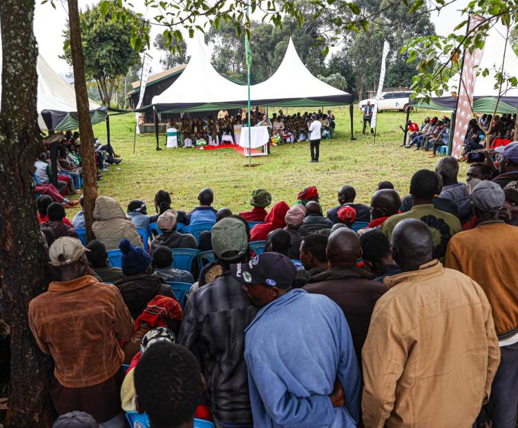 Residents gathered beneath the canopy of the Mt Elgon ecosystem to welcome a high level government delegation led by the Cabinet Secretary